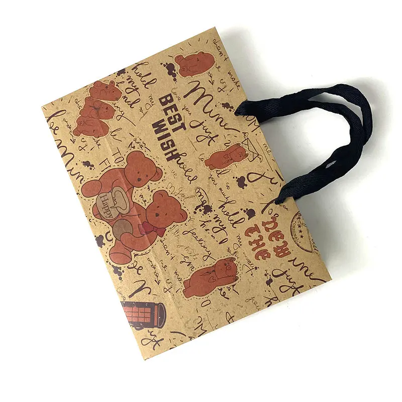 Cartoon Brown Kraft Paper Shopping Bag (1)