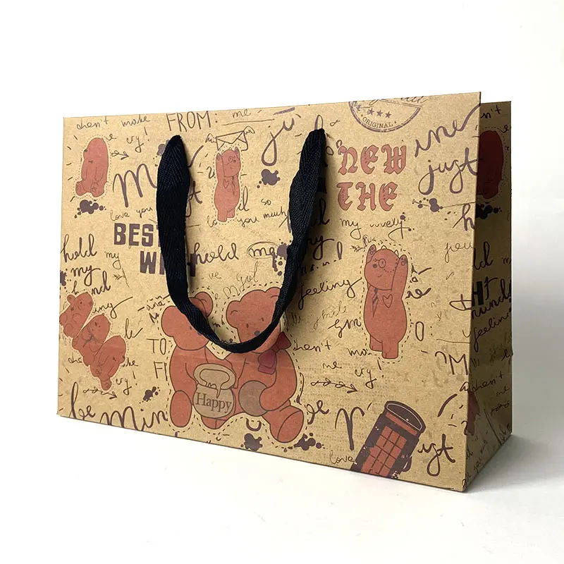 Cartoon Brown Kraft Paper Shopping Bag (2)