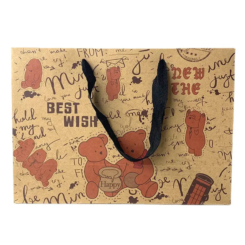 Cartoon Brown Kraft Paper Shopping Bag (4)