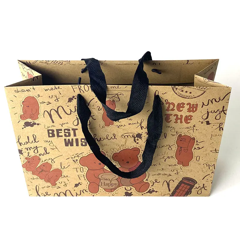Cartoon Brown Kraft Paper Shopping Bag (6)